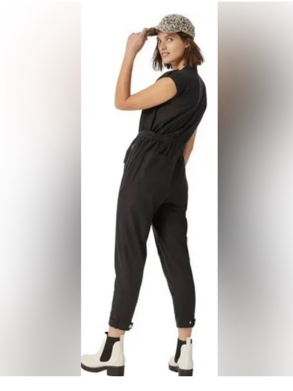 Anthropologie Halsey Sleeveless Moto Jumpsuit Belted Size: M Inseam: 26” - Picture 3 of 7